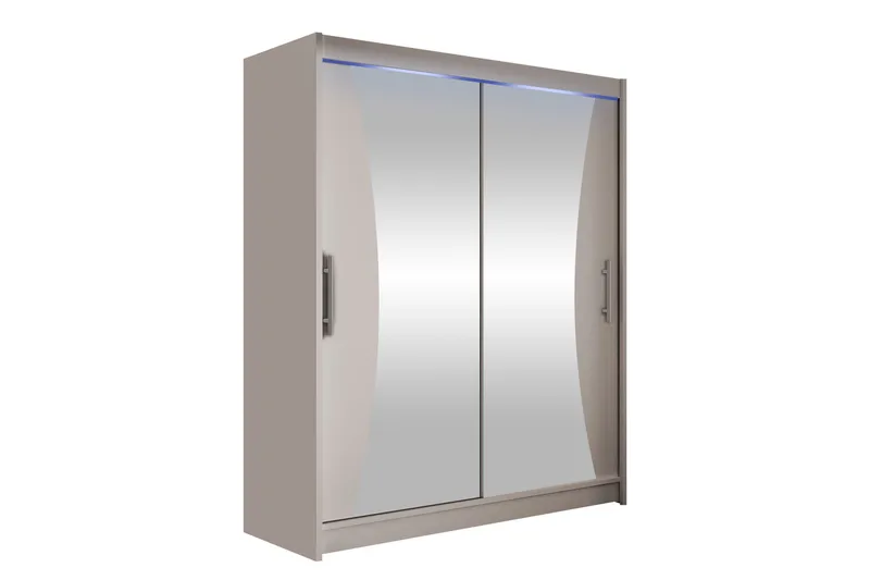 Bay Garderob m. Spegel 150x200 cm, Beige