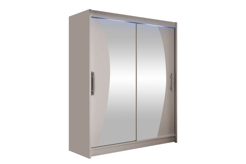 Bay Garderob m. Spegel 150x200 cm, Beige