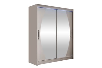 Bay Garderob m. Spegel 150x200 cm - Beige - Förvaring - Garderober & garderobssystem
