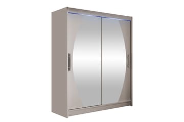 Bay Garderob m. Spegel 150x200 cm - Beige - Förvaring - Garderober & garderobssystem