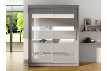 Bay Garderob m. Spegel 150x200 cm - Beige - Förvaring - Garderober & garderobssystem
