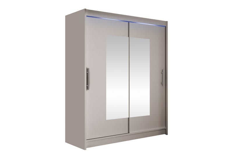 Bay Garderob m. Spegel 150x200 cm, Beige