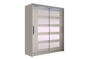 Bay Garderob m. Spegel 150x200 cm - Beige - Förvaring - Garderober & garderobssystem