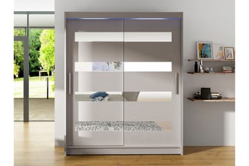Bay Garderob m. Spegel 150x200 cm - Beige - Förvaring - Garderober & garderobssystem