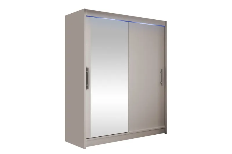 Bay Garderob m. Spegel 150x200 cm, Brun