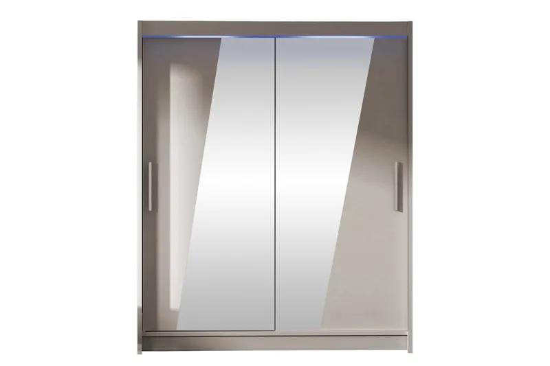 Bay Garderob m. Spegel 150x200 cm, Grå