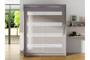 Bay Garderob m. Spegel 150x200 cm - Vit - Förvaring - Garderober & garderobssystem