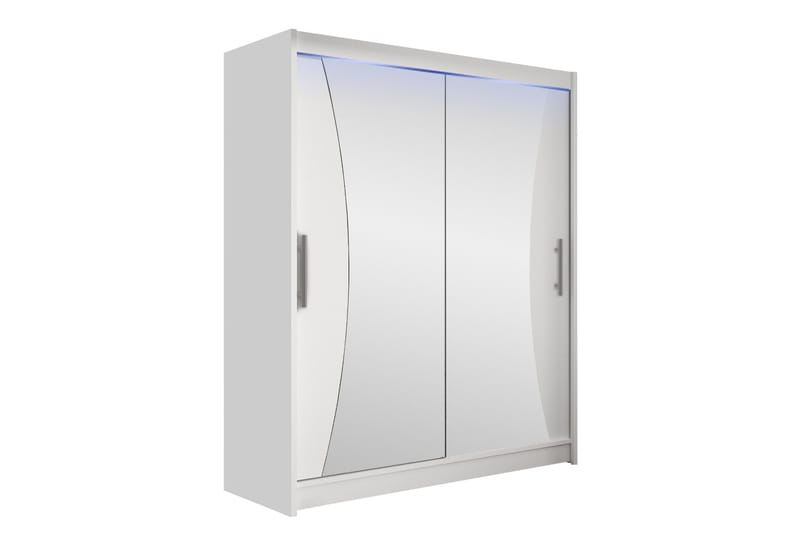 Bay Garderob m. Spegel 150x200 cm, Vit