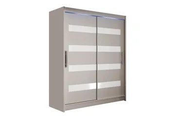 Bay Garderob m. Spegel 150x200 cm - Vit - Förvaring - Garderober & garderobssystem