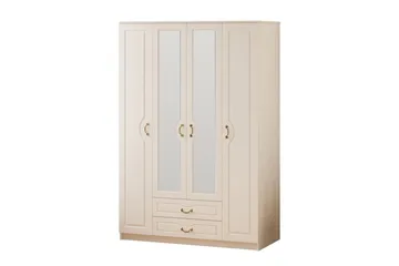 Beyric Garderob 140x210 cm - Matt Vit - Förvaring - Garderober & garderobssystem
