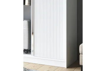 Biancco Garderob med Spegel 120x220 cm - Vit - Förvaring - Garderober & garderobssystem