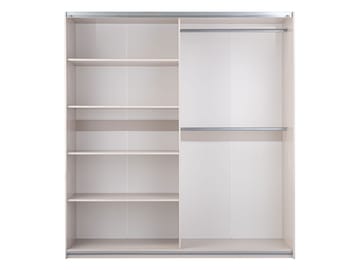 Binche Garderob med Spegel 200x215 cm - Beige - Förvaring - Garderober & garderobssystem