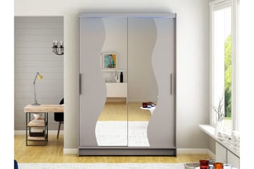Biscayne Garderob m. Spegel 120x200 cm - Beige - Förvaring - Garderober & garderobssystem