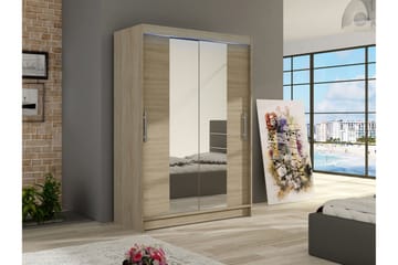 Biscayne Garderob m. Spegel 120x200 cm - Brun - Förvaring - Garderober & garderobssystem