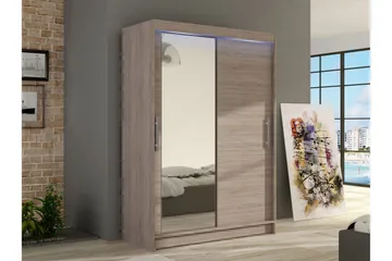 Biscayne Garderob m. Spegel 120x200 cm - Brun - Förvaring - Garderober & garderobssystem