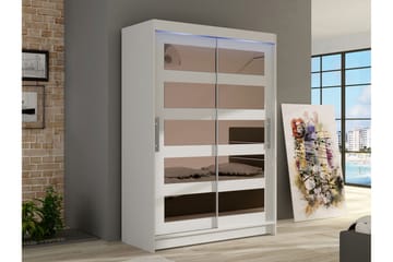 Biscayne Garderob m. Spegel 120x200 cm - Vit - Förvaring - Garderober & garderobssystem