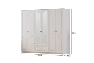 Brelin Garderob 210x210 cm - Matt Vit - Förvaring - Garderober & garderobssystem