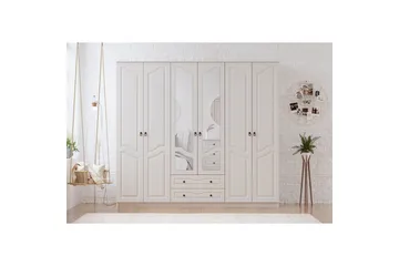 Brelin Garderob 210x210 cm - Matt Vit - Förvaring - Garderober & garderobssystem