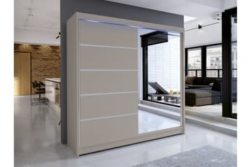Canderbury Garderob m. Spegel 180x215 cm - Beige - Förvaring - Garderober & garderobssystem