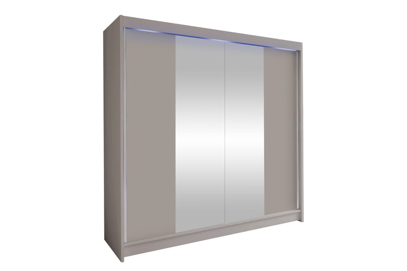 Canderbury Garderob m. Spegel 180x215 cm - Beige - Förvaring - Garderober & garderobssystem