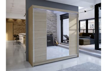 Canderbury Garderob m. Spegel 180x215 cm - Brun - Förvaring - Garderober & garderobssystem