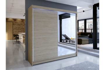 Canderbury Garderob m. Spegel 180x215 cm - Brun - Förvaring - Garderober & garderobssystem