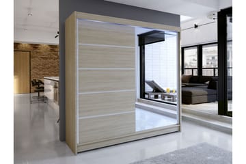 Canderbury Garderob m. Spegel 180x215 cm - Brun - Förvaring - Garderober & garderobssystem