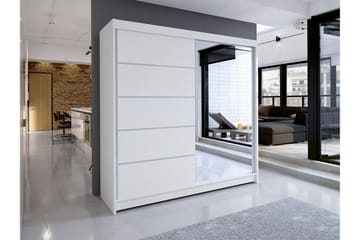 Canderbury Garderob med Spegel 180x215 cm - Vit - Förvaring - Garderober & garderobssystem