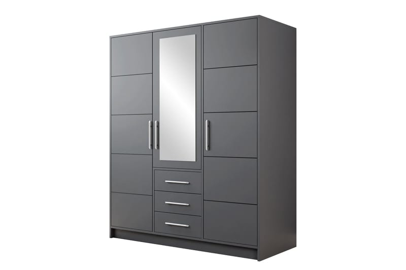Chavez Garderob med Spegel 147x200 cm, Grå