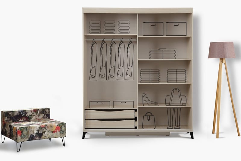 Comfortale Garderob 150 - Ljus Trä - Förvaring - Garderober & garderobssystem