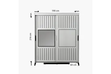 Comfortale Garderob 190 - Vit - Förvaring - Garderober & garderobssystem