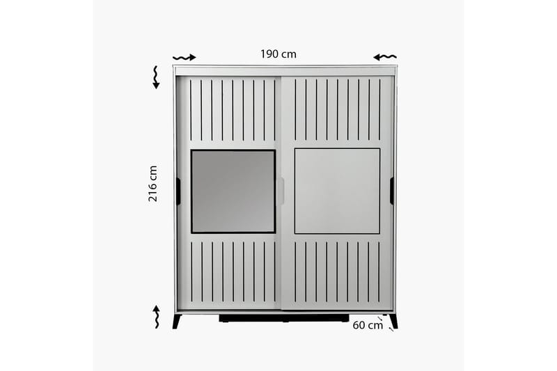 Comfortale Garderob 190 - Vit - Förvaring - Garderober & garderobssystem