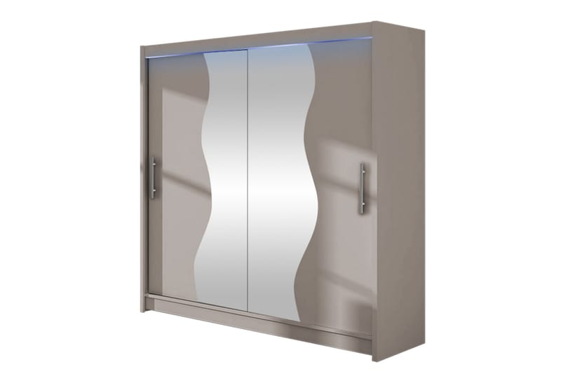 Dravon Garderob m. Spegel 180x215 cm - Beige - Förvaring - Garderober & garderobssystem