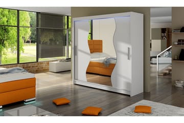 Dravon Garderob med Spegel 180x215 cm - Vit - Förvaring - Garderober & garderobssystem