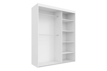 Duets Garderob m. Spegel 160x205 cm - Svart - Förvaring - Garderober & garderobssystem