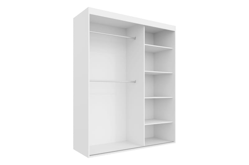 Duets Garderob m. Spegel 160x205 cm - Svart - Förvaring - Garderober & garderobssystem