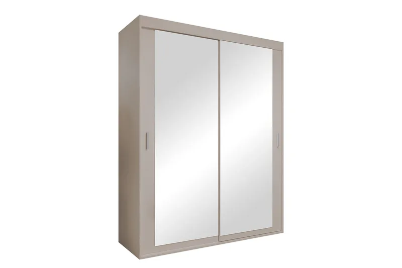 Duets Garderob med Spegel 160x205 cm, Beige