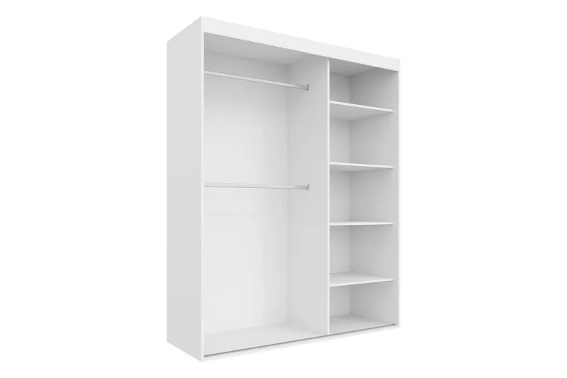 Duets Garderob med Spegel 160x205 cm - Beige - Förvaring - Garderober & garderobssystem