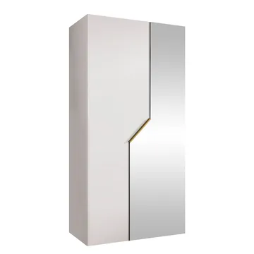 Eikra Garderob med spegel 100 cm - Guld/vit - Förvaring - Garderober & garderobssystem