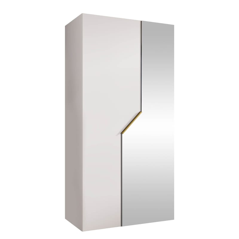 Eikra Garderob med spegel 100 cm - Guld/vit - Förvaring - Garderober & garderobssystem