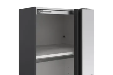 Elvos Garderob med Spegel 139x220 cm - Svart - Förvaring - Garderober & garderobssystem