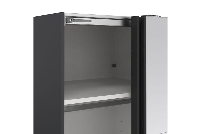 Elvos Garderob med Spegel 139x220 cm - Svart - Förvaring - Garderober & garderobssystem