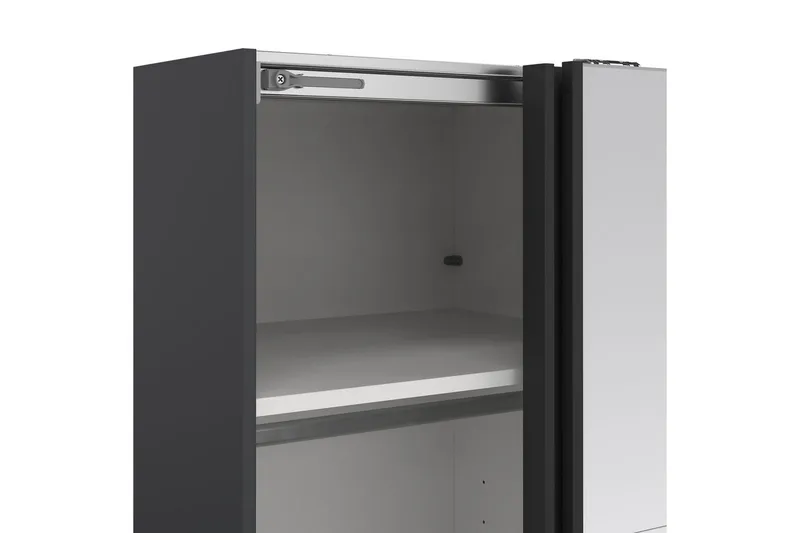 Elvos Garderob med Spegel 139x220 cm - Svart - Förvaring - Garderober & garderobssystem