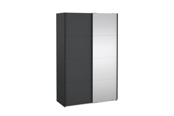 Elvos Garderob med Spegel 139x220 cm - Svart - Förvaring - Garderober & garderobssystem