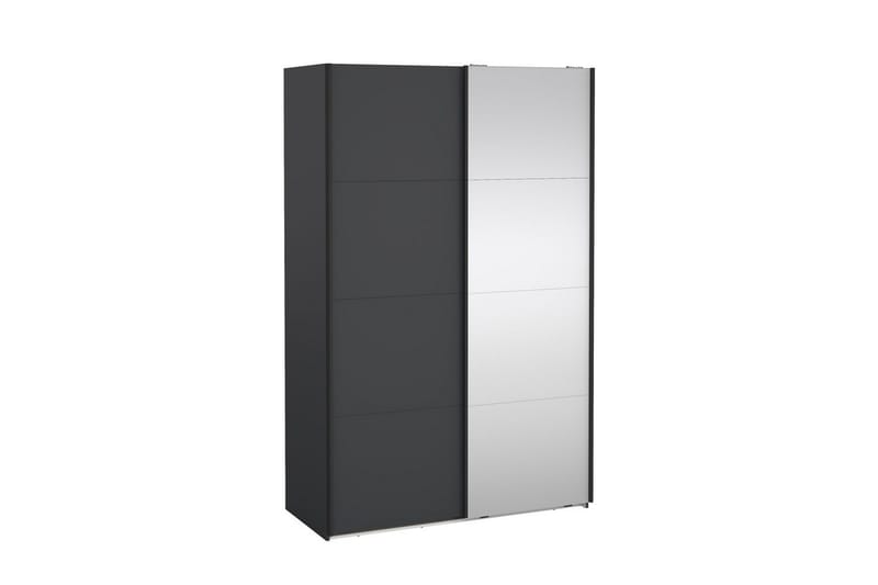 Elvos Garderob med Spegel 139x220 cm - Svart - Förvaring - Garderober & garderobssystem