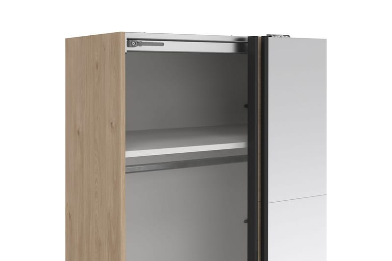 Elvos Garderob med Spegel 179x220 cm - Natur - Förvaring - Garderober & garderobssystem