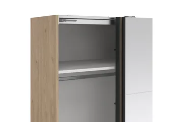 Elvos Garderob med Spegel 179x220 cm - Natur - Förvaring - Garderober & garderobssystem