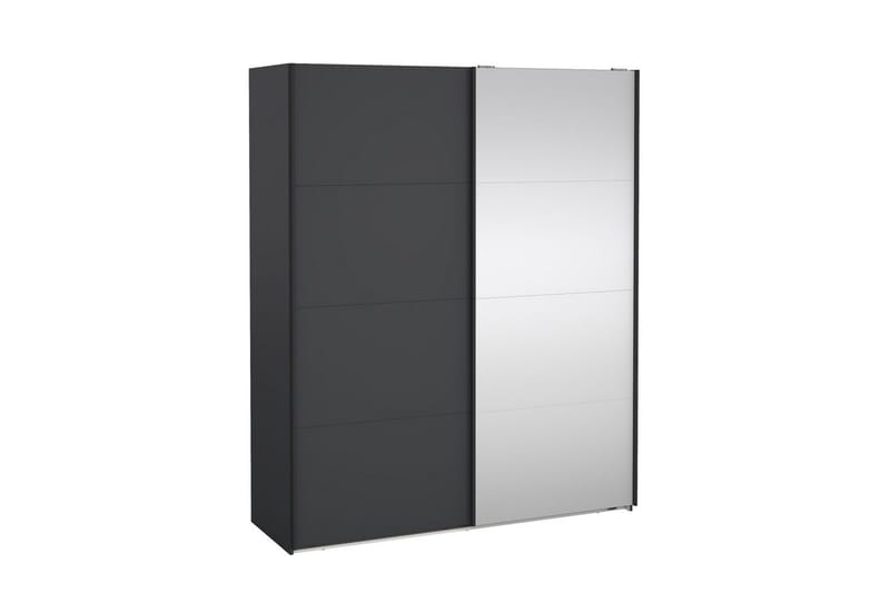 Elvos Garderob med Spegel 179x220 cm - Svart - Förvaring - Garderober & garderobssystem
