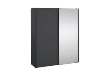 Elvos Garderob med Spegel 179x220 cm - Svart - Förvaring - Garderober & garderobssystem