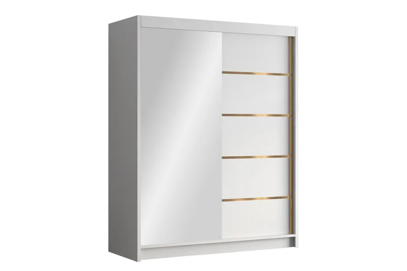 Emet Garderob med Spegel 150x200 cm, Vit